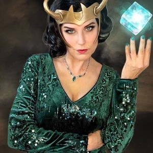Green Velvet Sequin Dress Alexia Admor